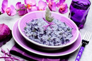 Risotto mit Rotkohl