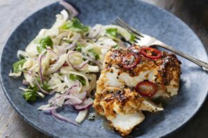 Asiatischer Kabeljau mit Fenchel-Rettich-Salat