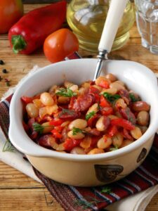 Bohneneintopf mit Chorizo und Paprika