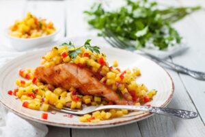 Lachs mit Mangosalsa