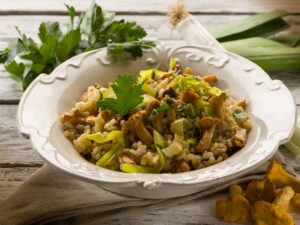 Risotto mit Pfifferlingen und Lauch