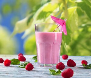 Shake mit Himbeeren und Joghurt