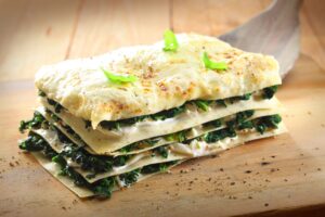 Spinatlasagne mit veganem Mozzarella