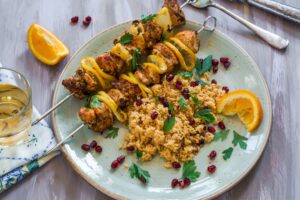 Zitronenhühnchen mit scharfem Curry-Couscous